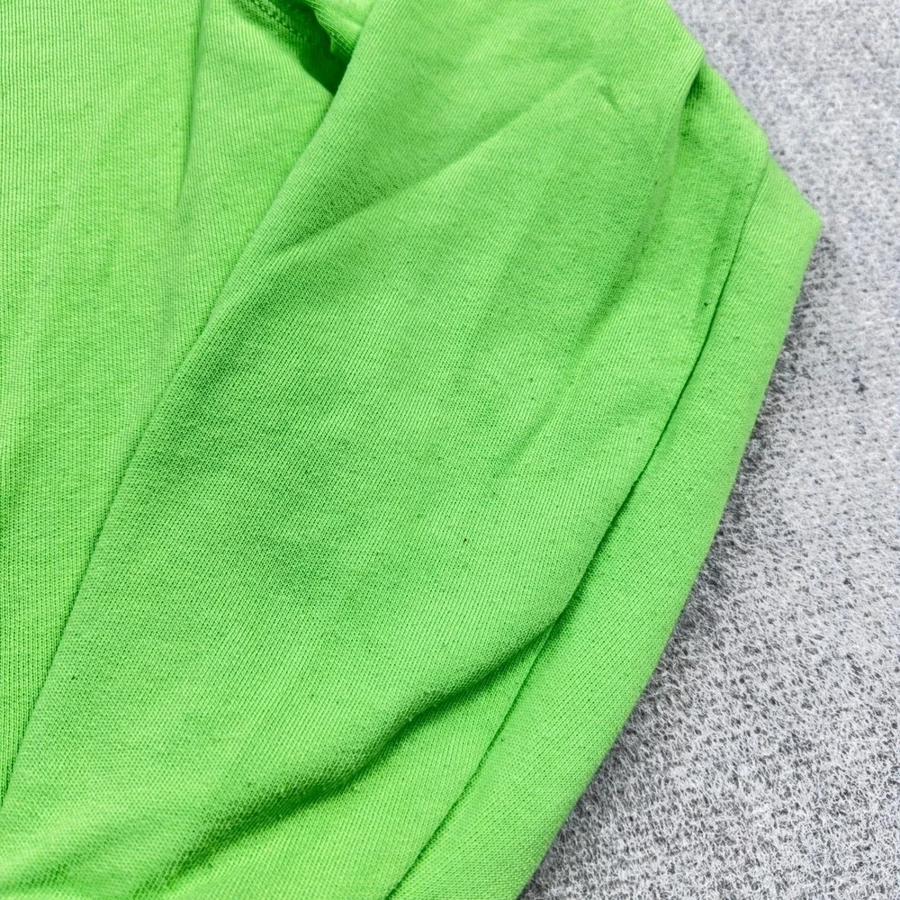 Polo Ralph Lauren Sweatshirt Men Large Lime Green Crewneck Sweater Orange Pony